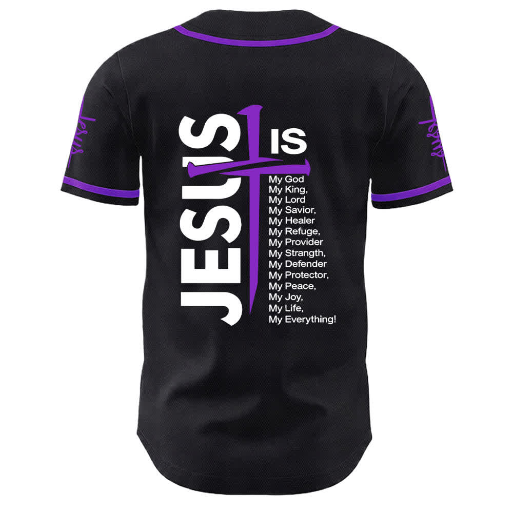 Christianartworkshop Jesus Is My Everything Faith Unisex Baseball Jersey - image 23