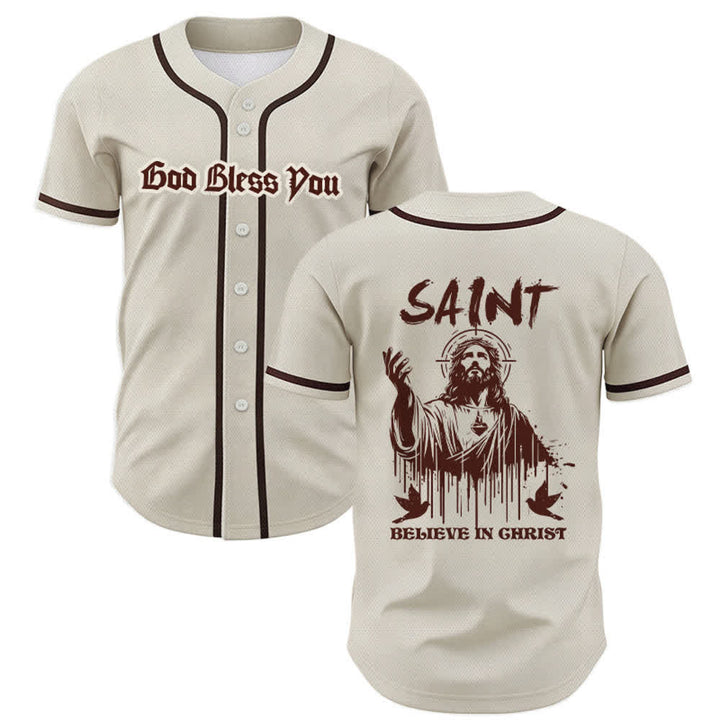 Christianartworkshop Saint Believe In Christ Unisex Baseball Jersey - Apricot - 5XL - image 49