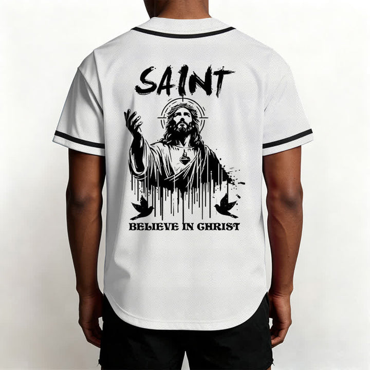 Christianartworkshop Saint Believe In Christ Unisex Baseball Jersey - image 3