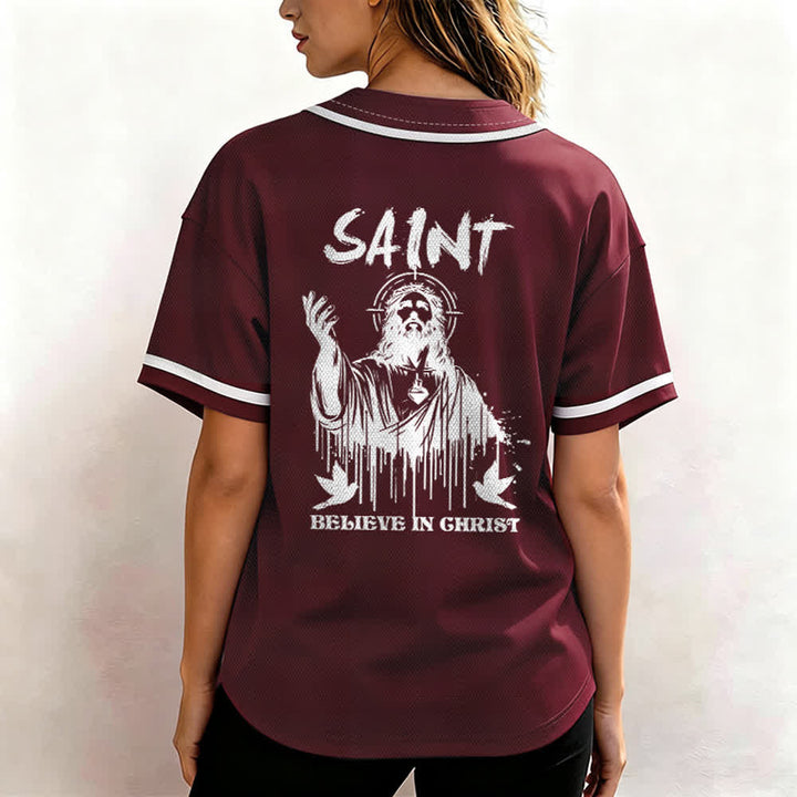 Christianartworkshop Saint Believe In Christ Unisex Baseball Jersey - image 26