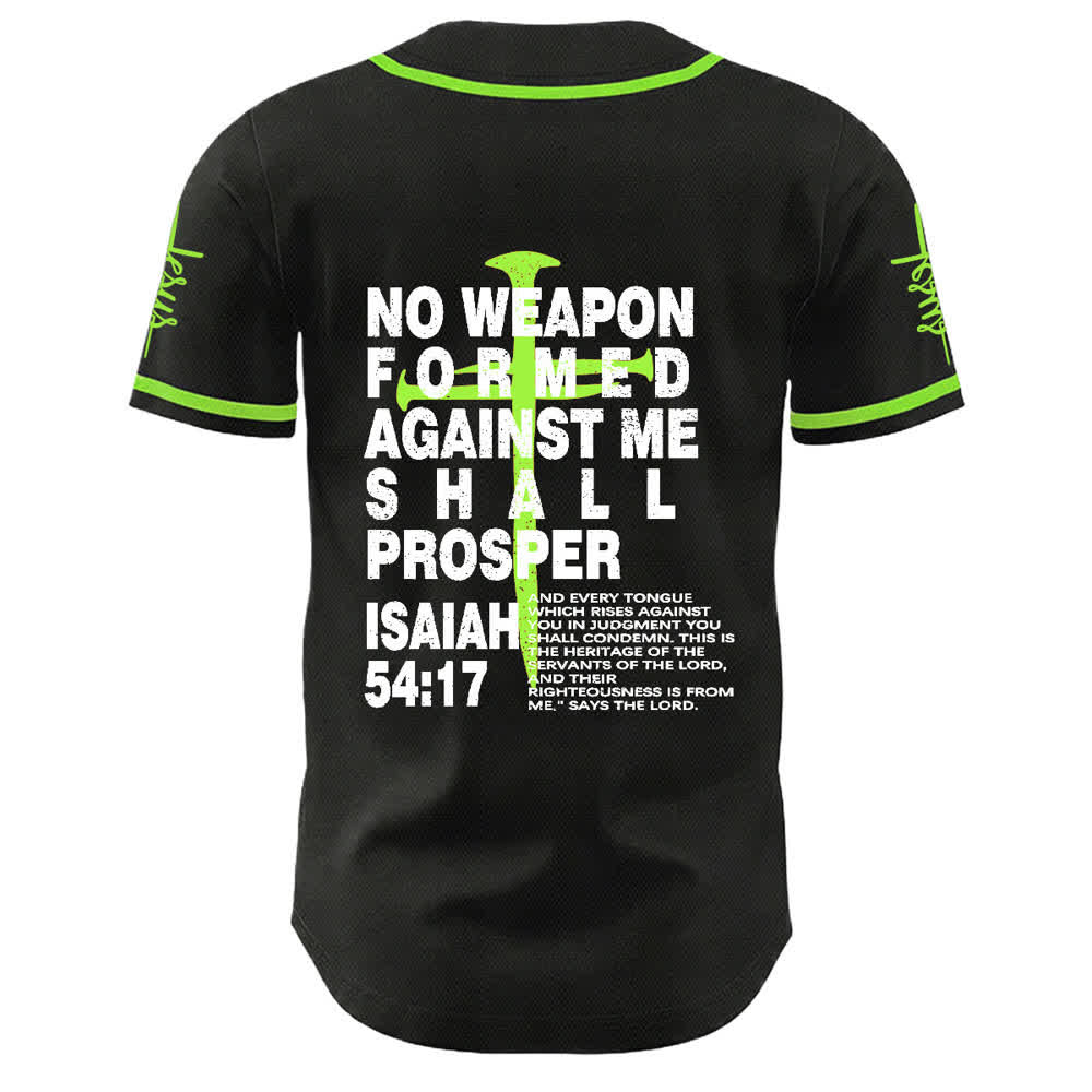 Christianartworkshop No Weapon Formed Against Me Shall Prosper Baseball Jersey - image 19