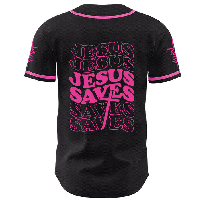 Christianartworkshop Jesus Saves Faith Statement Unisex Custom Baseball Jersey - image 16