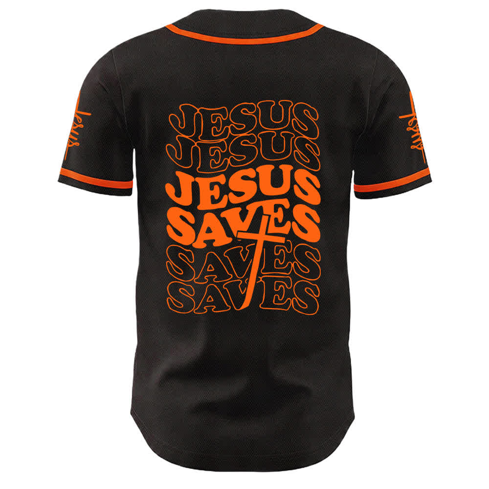 Christianartworkshop Jesus Saves Faith Statement Unisex Custom Baseball Jersey - image 13