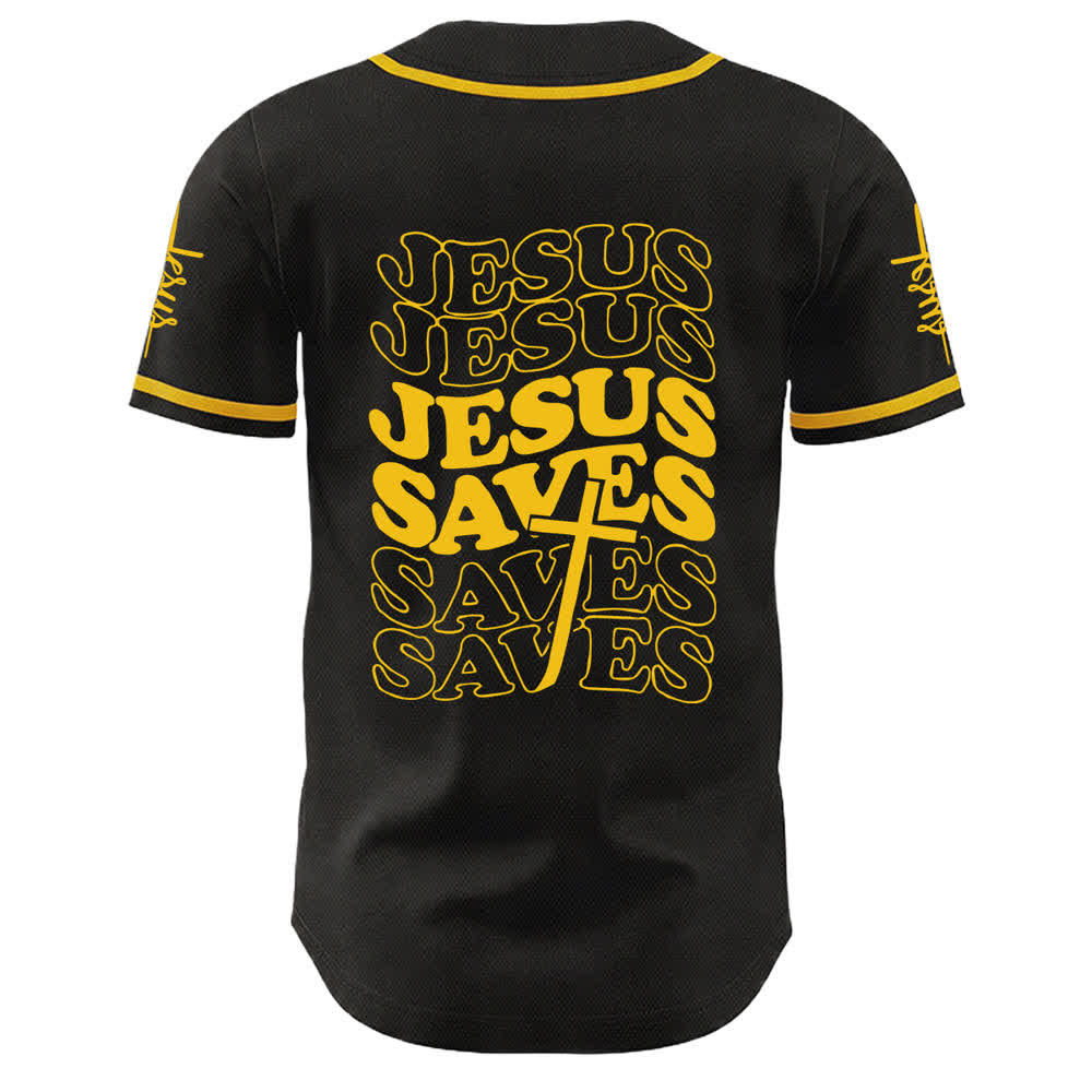 Christianartworkshop Jesus Saves Faith Statement Unisex Custom Baseball Jersey - image 10