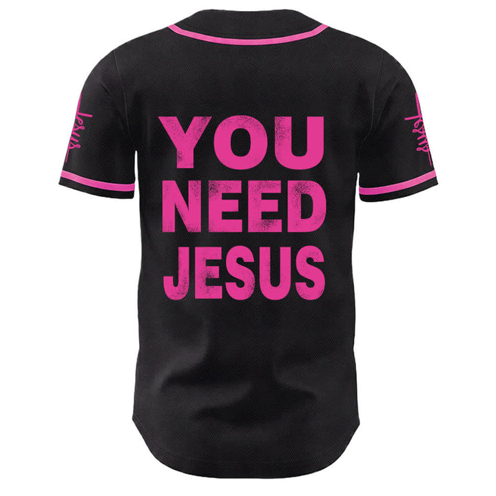 Christianartworkshop You Need Jesus Faith Statement Unisex Baseball Jersey - image 16