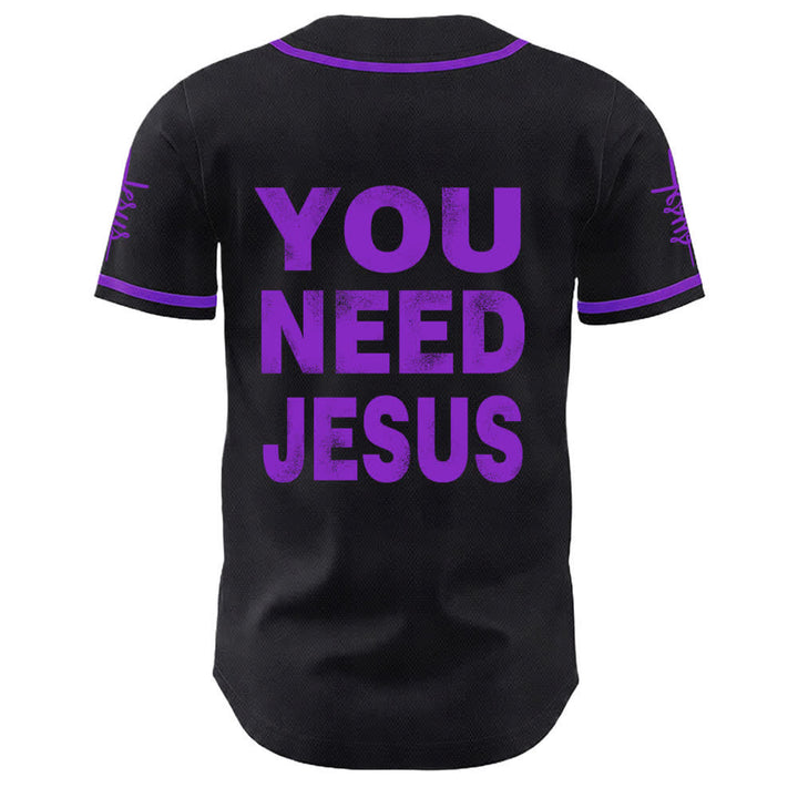 Christianartworkshop You Need Jesus Faith Statement Unisex Baseball Jersey - image 22