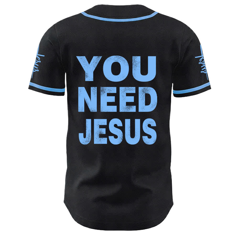 Christianartworkshop You Need Jesus Faith Statement Unisex Baseball Jersey - image 13