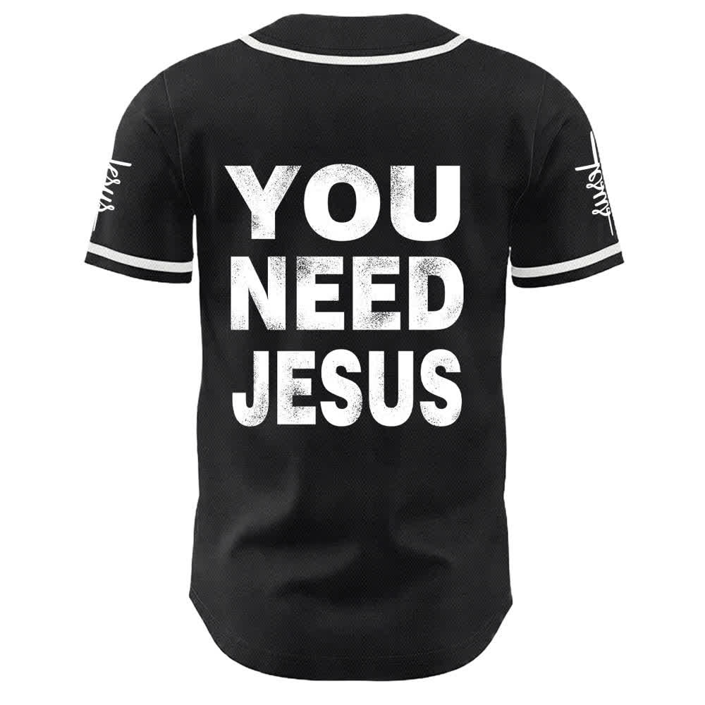 Christianartworkshop You Need Jesus Faith Statement Unisex Baseball Jersey - image 4