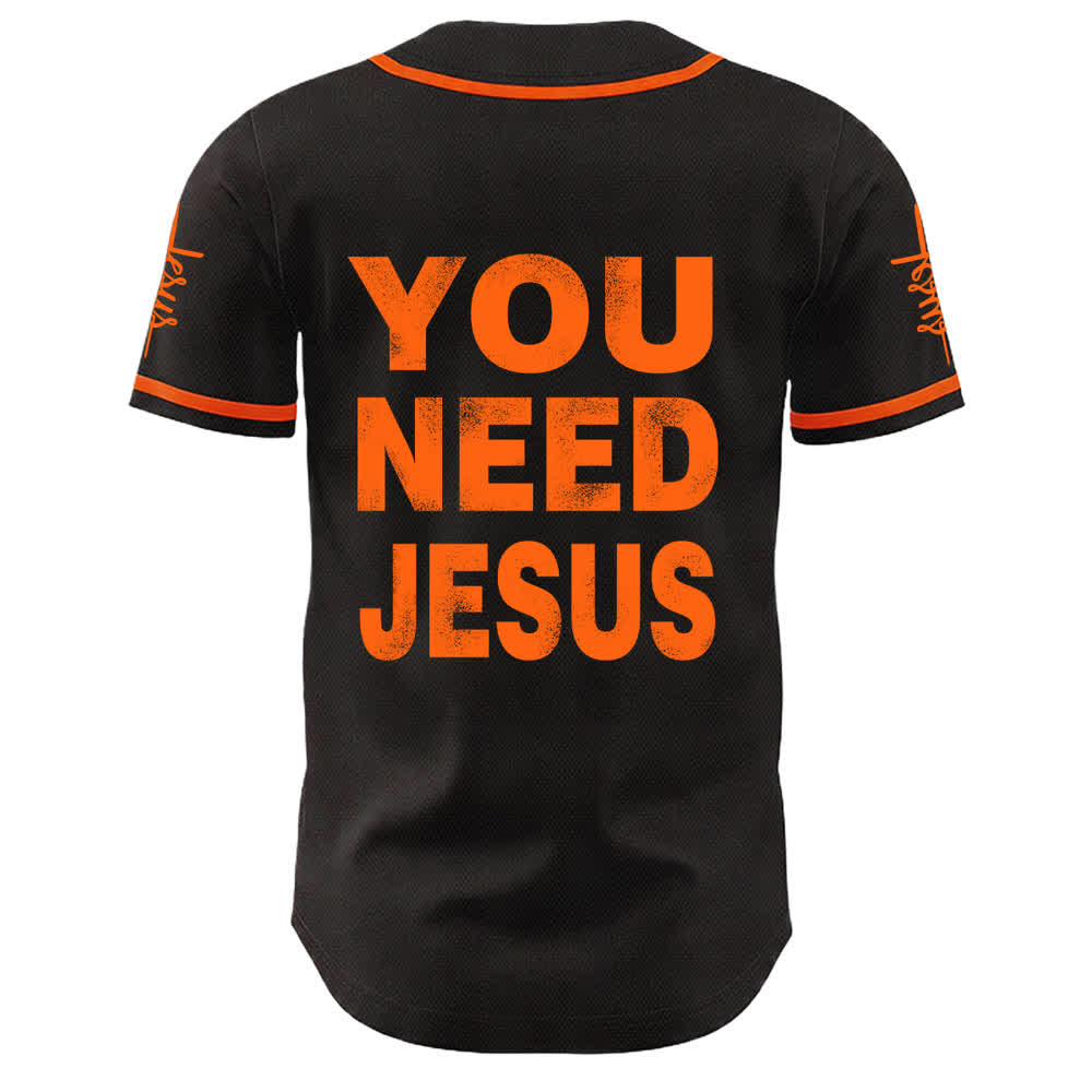 Christianartworkshop You Need Jesus Faith Statement Unisex Baseball Jersey - image 10