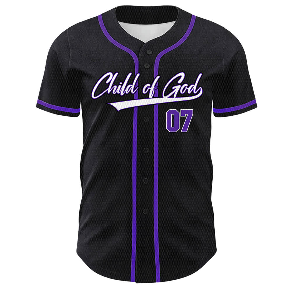 Christianartworkshop Child Of God Number 07 Unisex Baseball Jersey - image 22
