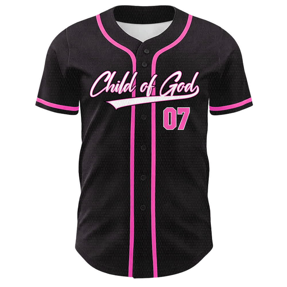 Christianartworkshop Child Of God Number 07 Unisex Baseball Jersey - image 7