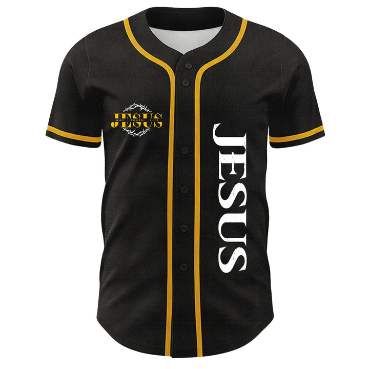 Christianartworkshop Thorn Crown Jesus Way Truth Life Graphic Unisex Baseball Jersey - image 2
