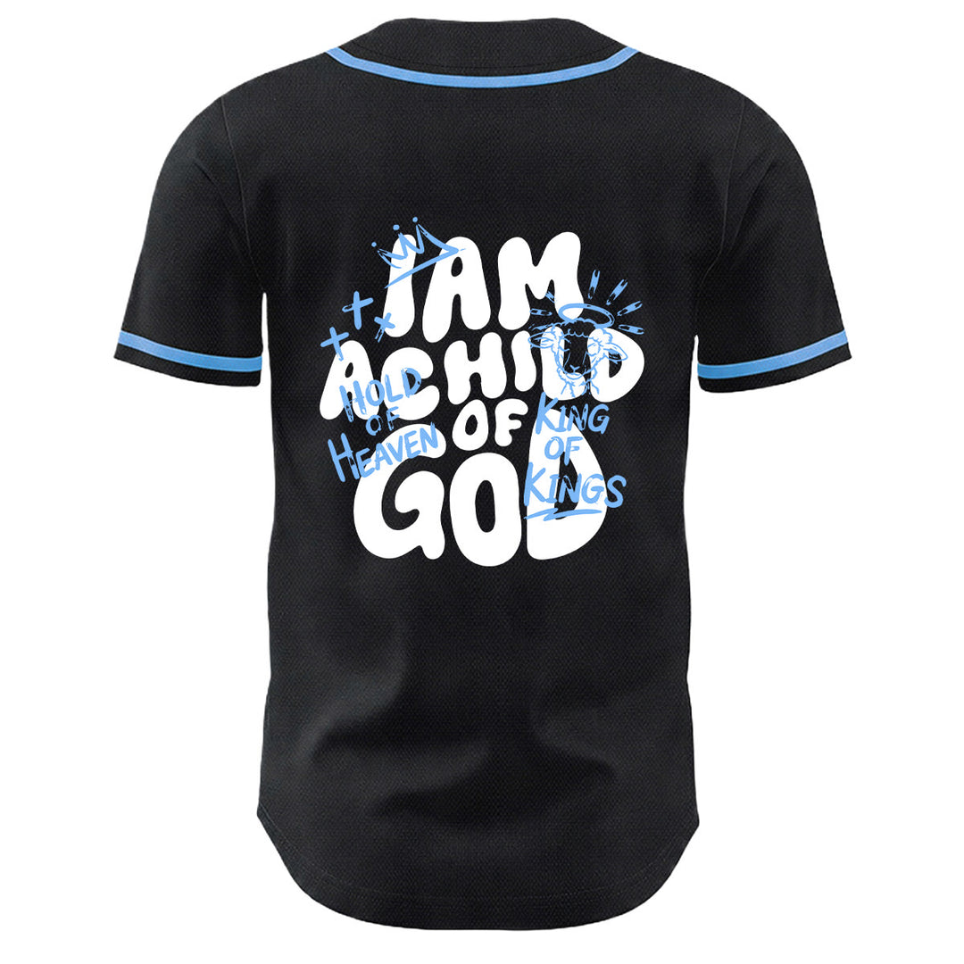 Christianartworkshop I Am A Child Of God Lamb Crown Graphic Unisex Baseball Jersey - image 7