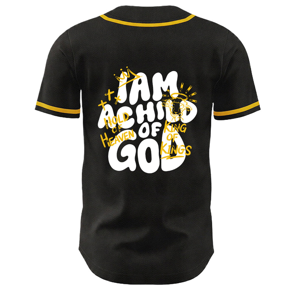 Christianartworkshop I Am A Child Of God Lamb Crown Graphic Unisex Baseball Jersey - image 1