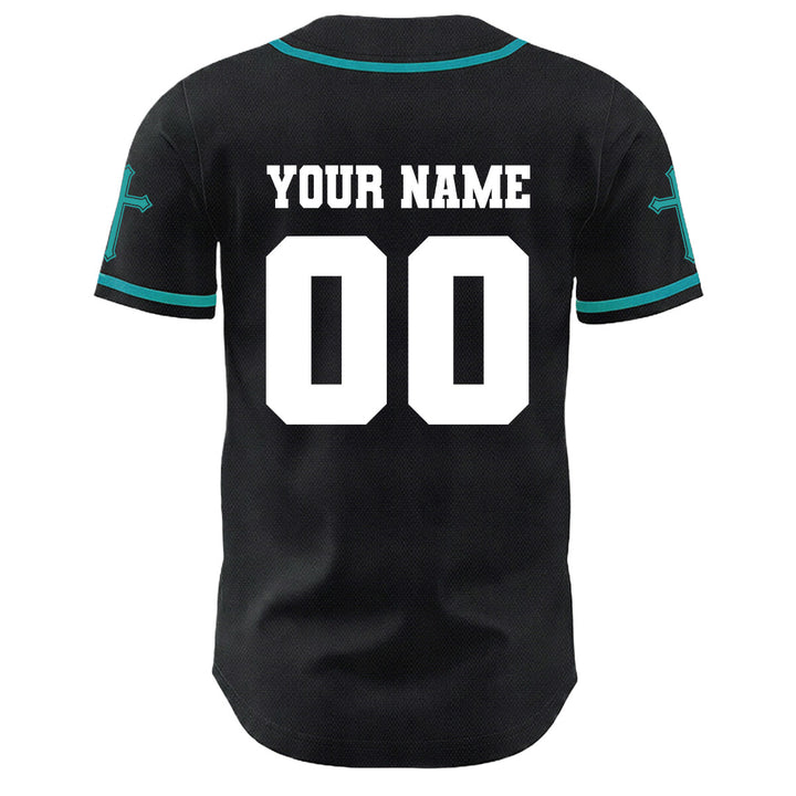 Christianartworkshop Jesus Crucifixion Custom Name Number Cross Sleeve Unisex Baseball Jersey - image 34