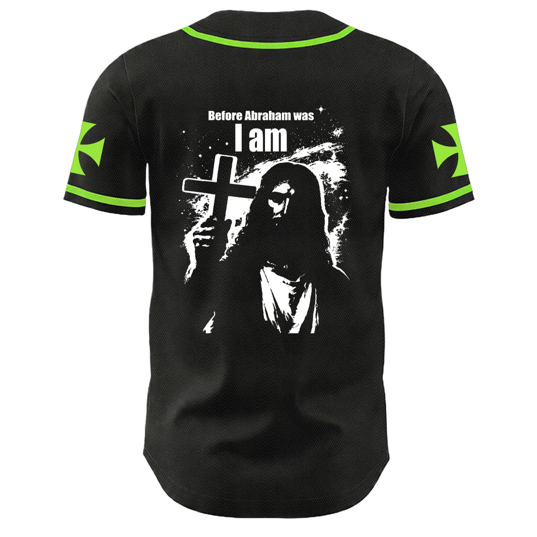 Christianartworkshop Before Abraham Was I Am Jesus Cross Nail Graphic Unisex Baseball Jersey - image 19