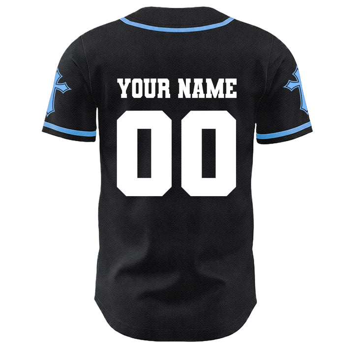 Christianartworkshop Crown Of Thorns Jesus Custom Name Number Cross Sleeve Unisex Baseball Jersey - image 14
