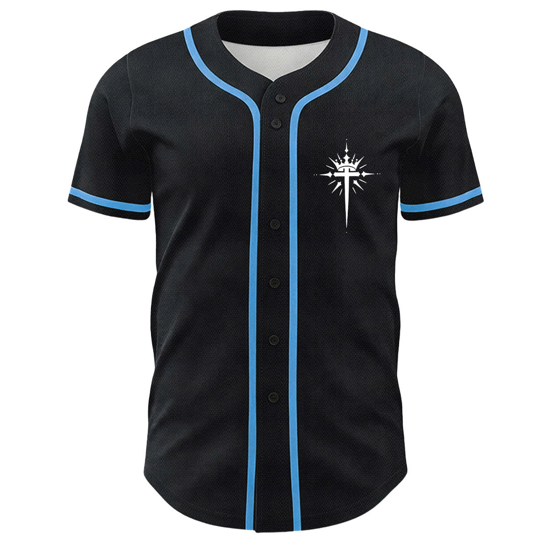 Christianartworkshop Yeshua Crown Of Thorns Cross Angel Wings Unisex Baseball Jersey - image 8