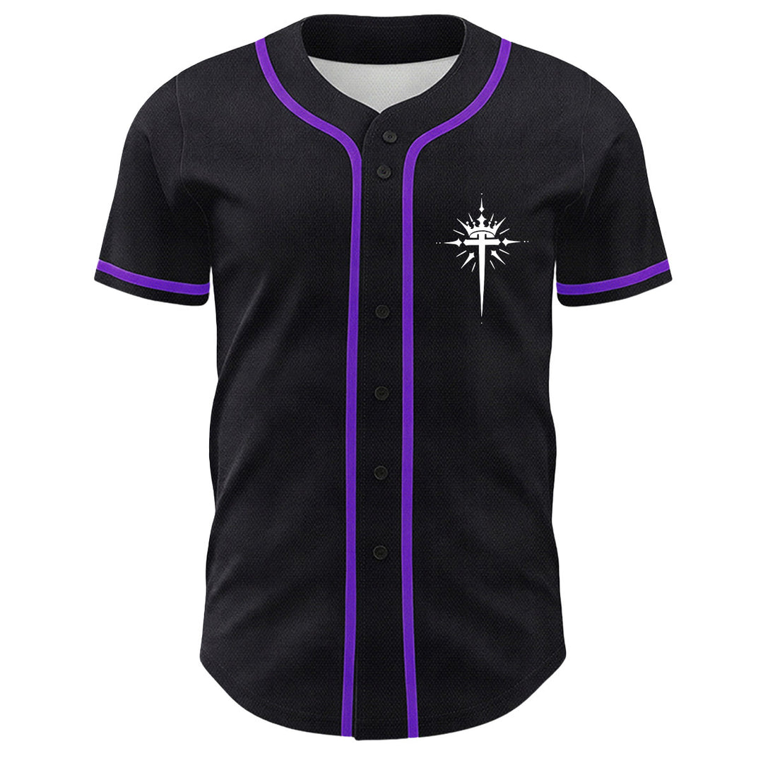 Christianartworkshop Yeshua Crown Of Thorns Cross Angel Wings Unisex Baseball Jersey - image 23