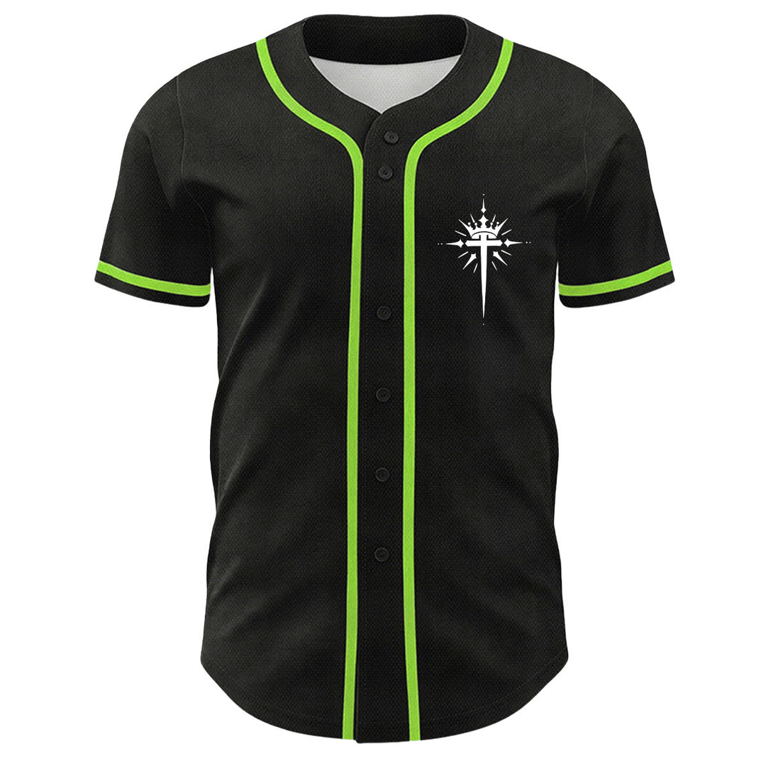 Christianartworkshop Yeshua Crown Of Thorns Cross Angel Wings Unisex Baseball Jersey - image 20