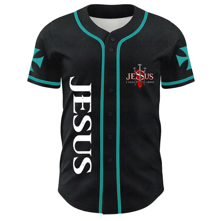 Christianartworkshop Jesus Lion Of Judah Torn Scratch 3 Nails Cross Unisex Baseball Jersey - image 26