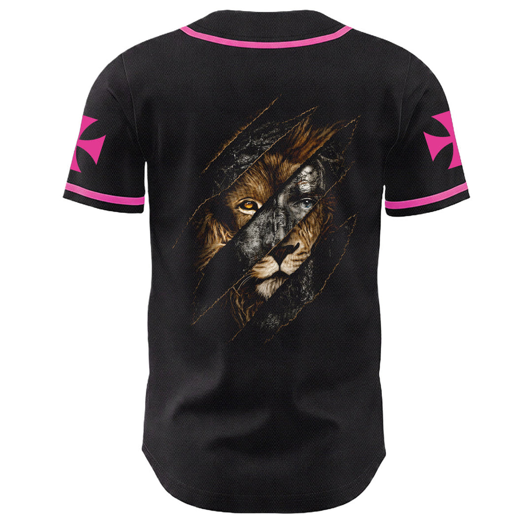 Christianartworkshop Jesus Lion Of Judah Torn Scratch 3 Nails Cross Unisex Baseball Jersey - image 13