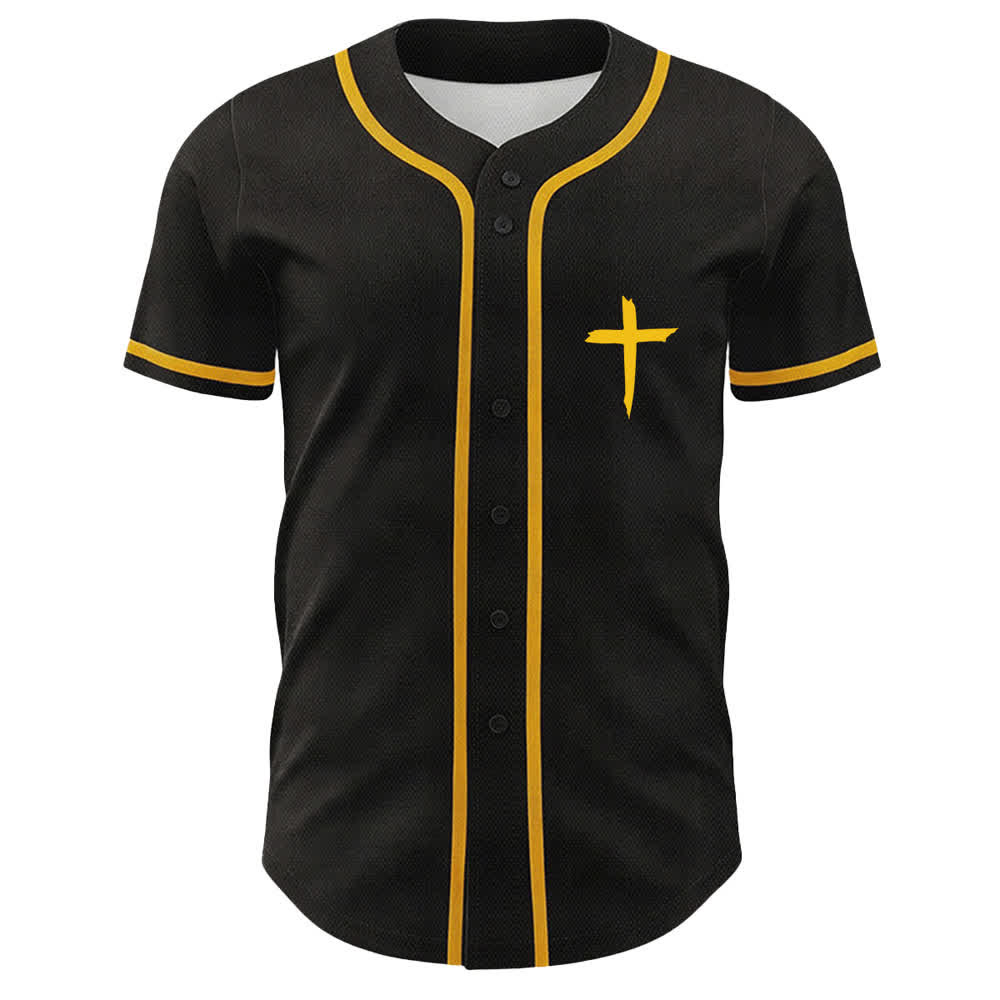Christianartworkshop GOAT God Over All Things Simple Cross Unisex Baseball Jersey - image 2
