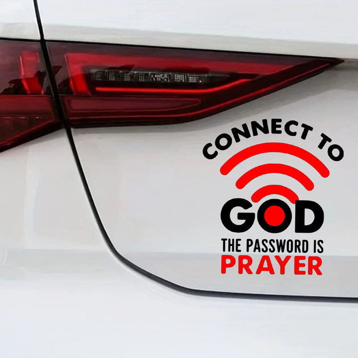 Christianartworkshop WiFi Symbol Prayer Connection Car Sticker: Emblem of Joyful Heavenly Communion - Set of 10 - image 2