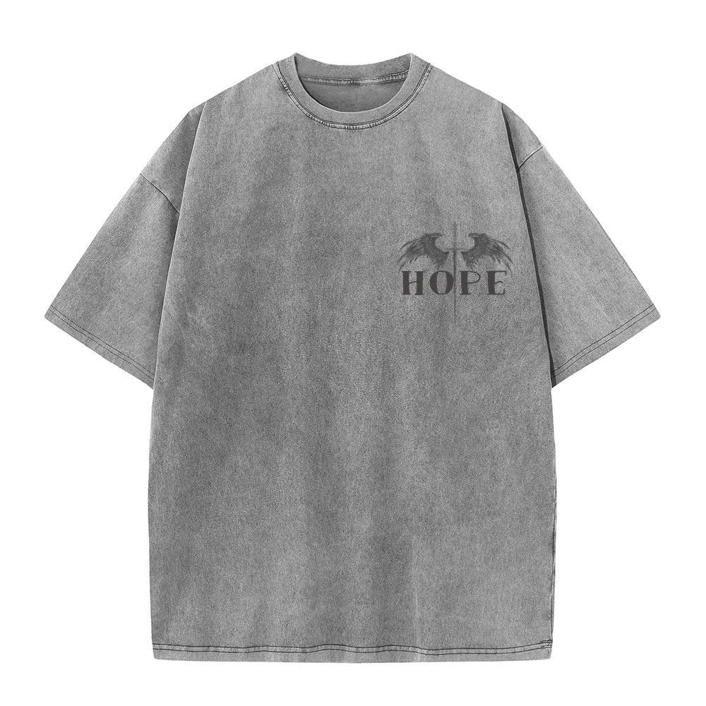 Christianartworkshop Isaiah 54:17 Wings Of Hope Washed T-Shirt - image 17