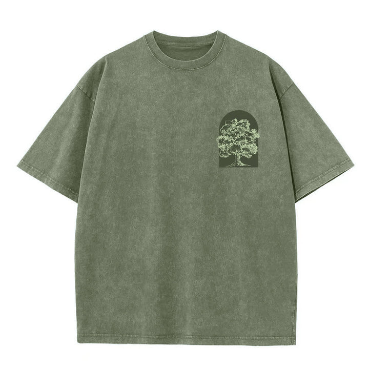 Christianartworkshop Living Proof Tree Oversized Washed T-Shirt - image 2