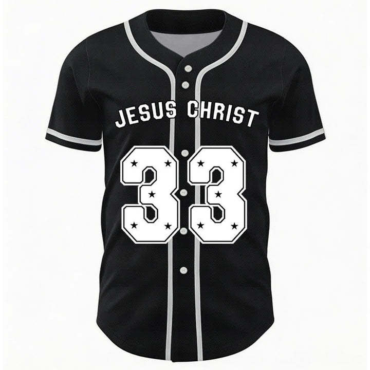 Christianartworkshop Jesus Christ 33 Light Blue Baseball Jersey - image 8
