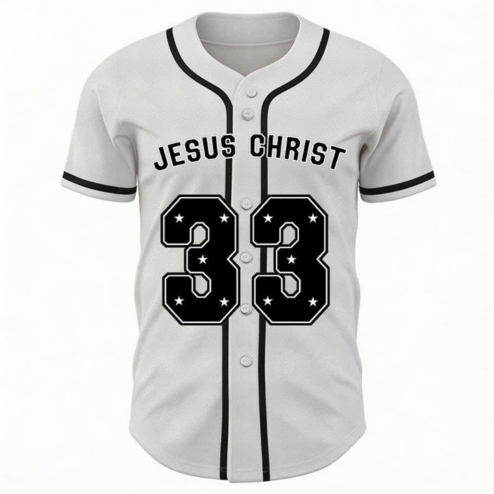 Christianartworkshop Jesus Christ 33 Light Blue Baseball Jersey - image 15