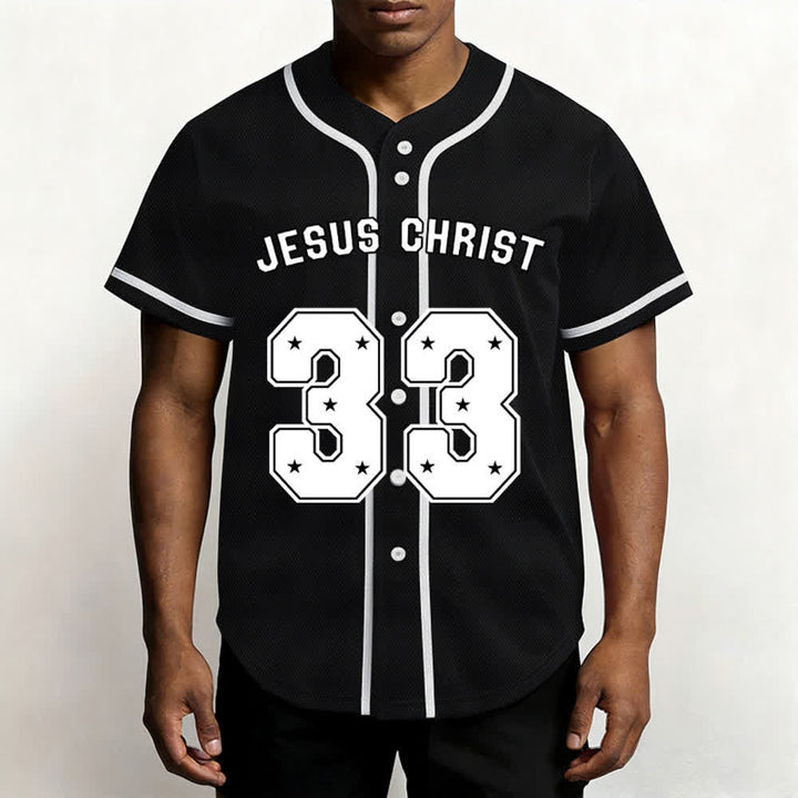 Christianartworkshop Jesus Christ 33 Light Blue Baseball Jersey - image 12