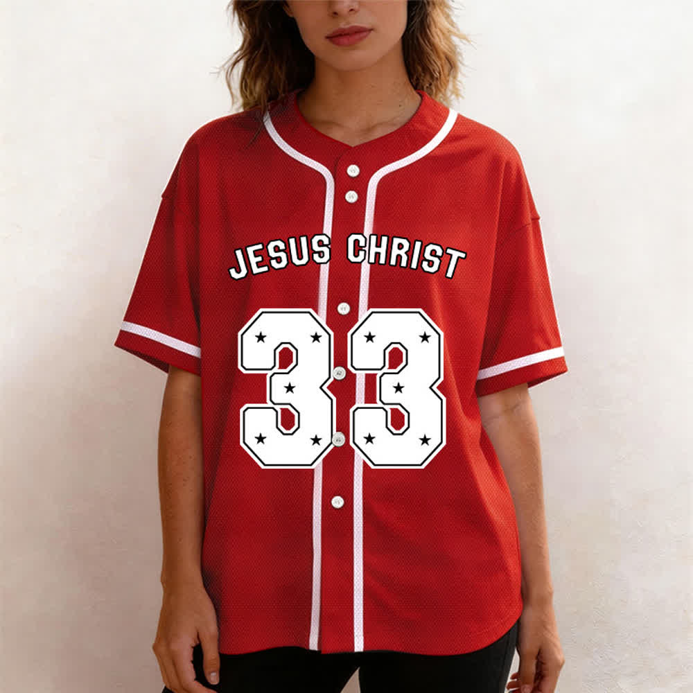 Christianartworkshop Jesus Christ 33 Light Blue Baseball Jersey - image 45