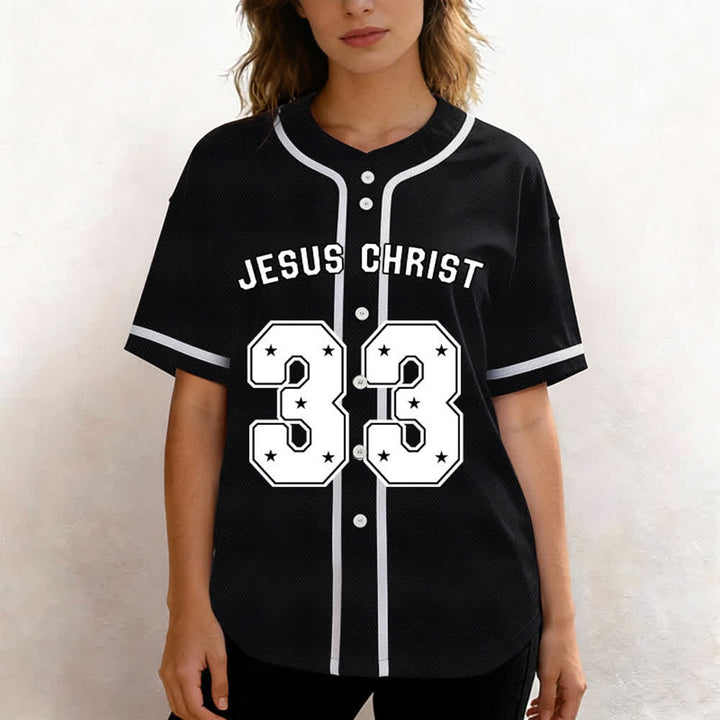 Christianartworkshop Jesus Christ 33 Light Blue Baseball Jersey - image 10