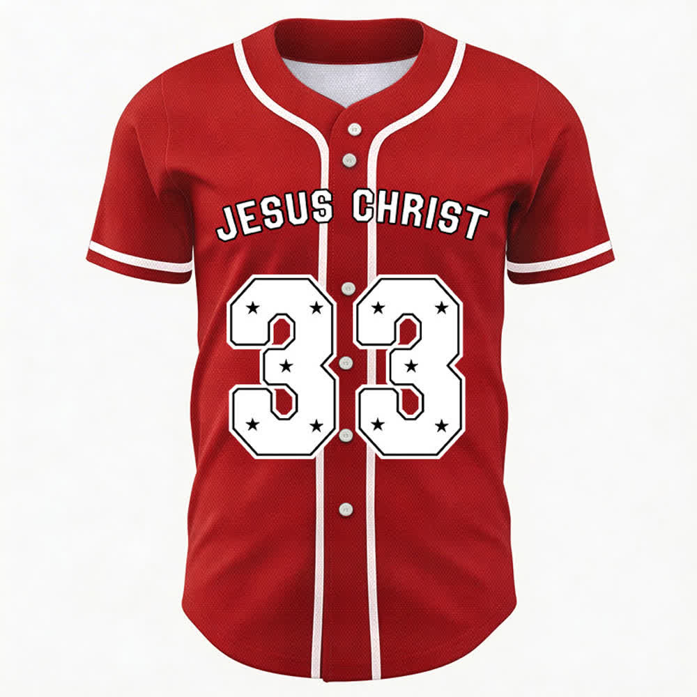 Christianartworkshop Jesus Christ 33 Light Blue Baseball Jersey - image 43
