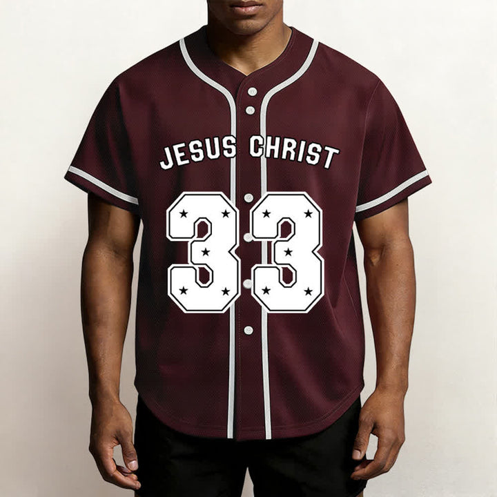 Christianartworkshop Jesus Christ 33 Light Blue Baseball Jersey - image 33