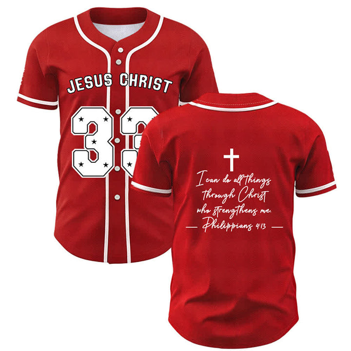Christianartworkshop Jesus Christ 33 Light Blue Baseball Jersey - Red - 5XL - image 42