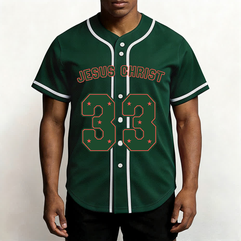 Christianartworkshop Jesus Christ 33 Light Blue Baseball Jersey - image 40