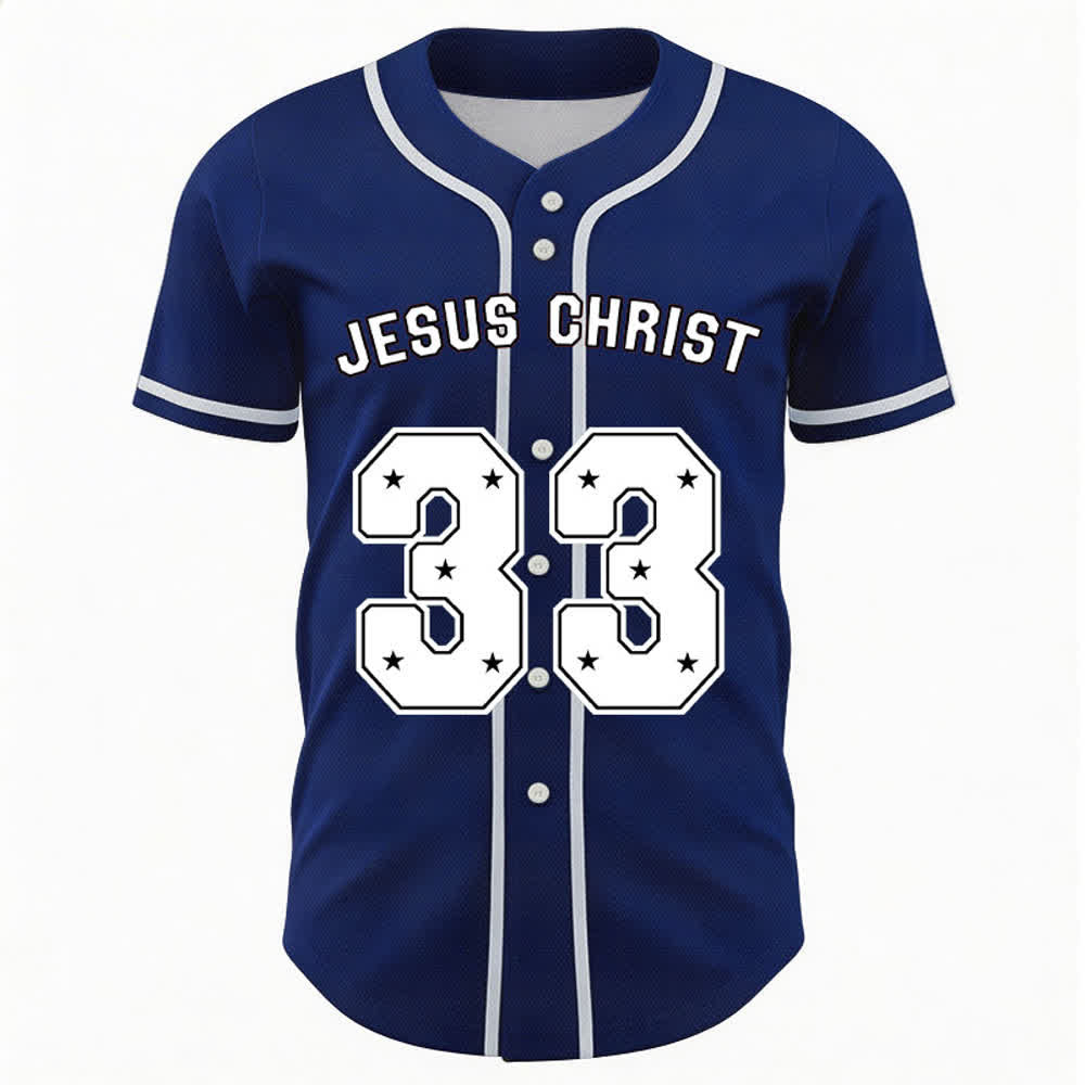 Christianartworkshop Jesus Christ 33 Light Blue Baseball Jersey - image 50