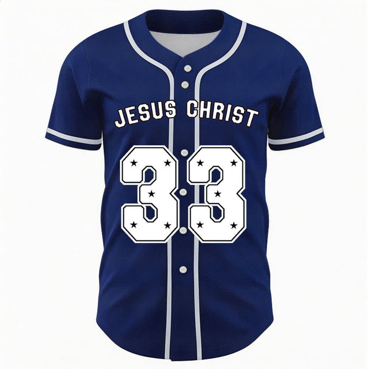 Christianartworkshop Jesus Christ 33 Light Blue Baseball Jersey - image 50