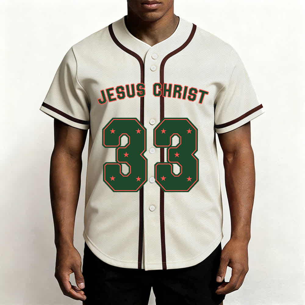 Christianartworkshop Jesus Christ 33 Light Blue Baseball Jersey - image 26