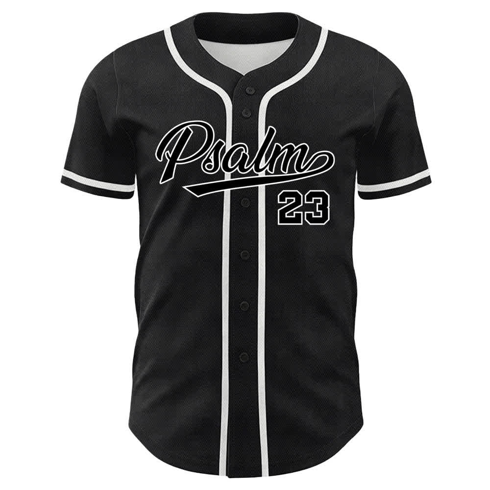 Christianartworkshop Psalm 23 Black Gold Statement Baseball Jersey - image 26