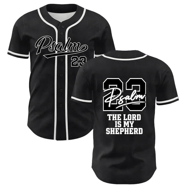 Christianartworkshop Psalm 23 Black Gold Statement Baseball Jersey - White - 5XL - image 24