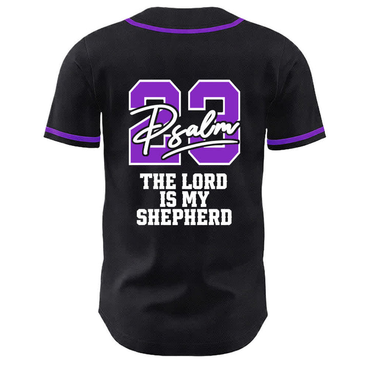 Christianartworkshop Psalm 23 Black Gold Statement Baseball Jersey - image 19
