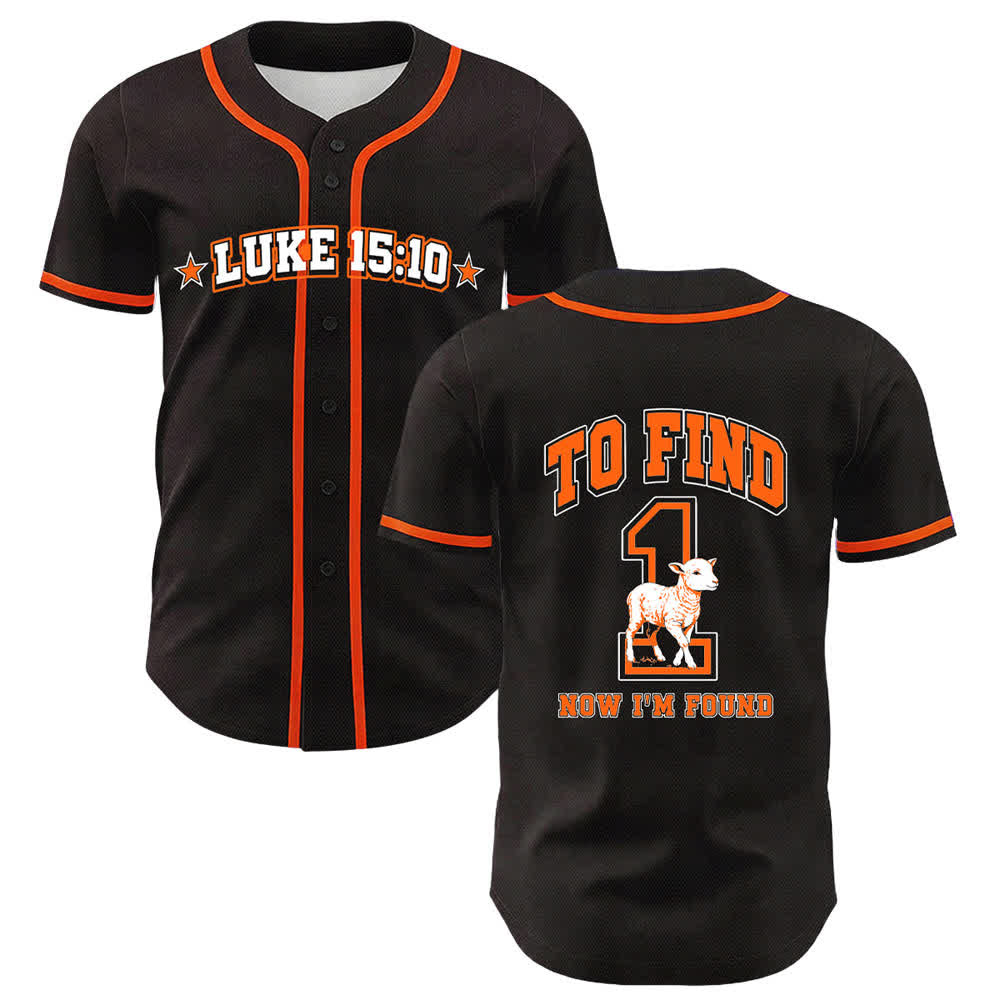 Christianartworkshop Luke 15:10 Found Sheep Baseball Jersey - Orange - 5XL - image 18