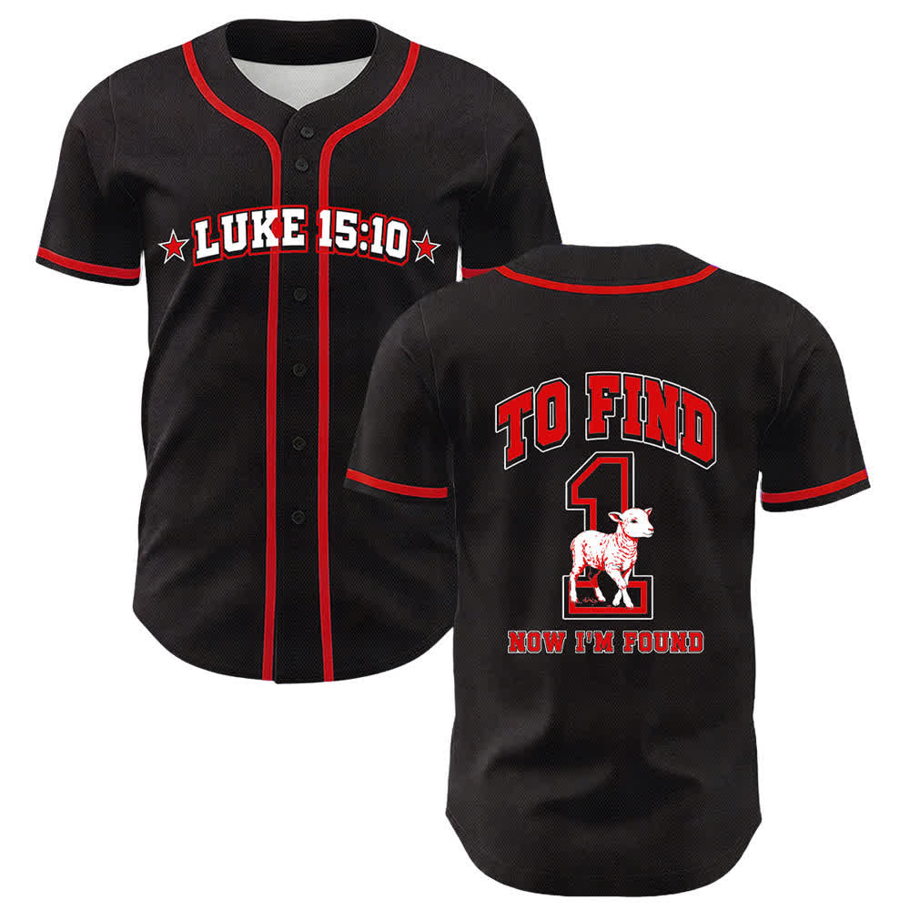Christianartworkshop Luke 15:10 Found Sheep Baseball Jersey - Red - 5XL - image 12