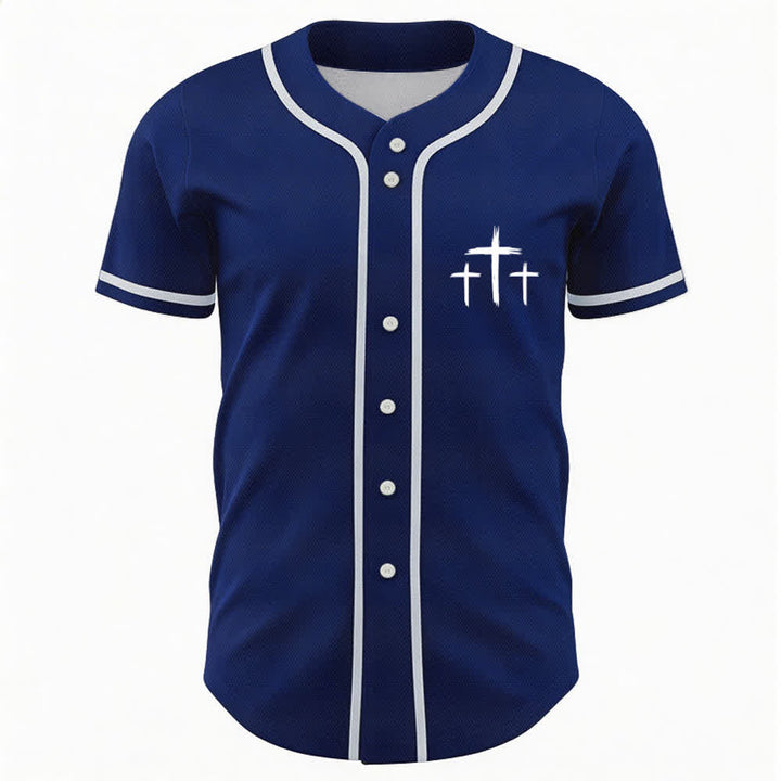 Christianartworkshop Faith Over Fear Contrast Trim Baseball Jersey - image 2