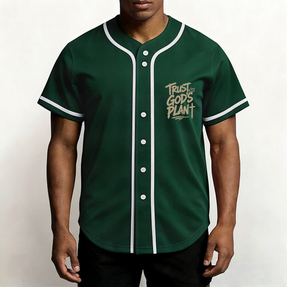 Christianartworkshop Trust God's Plan Button Up Baseball Jersey - image 20