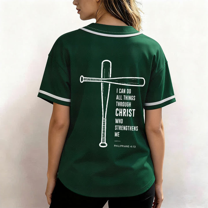 Christianartworkshop Black Mesh Verse Back Baseball Jersey - image 24
